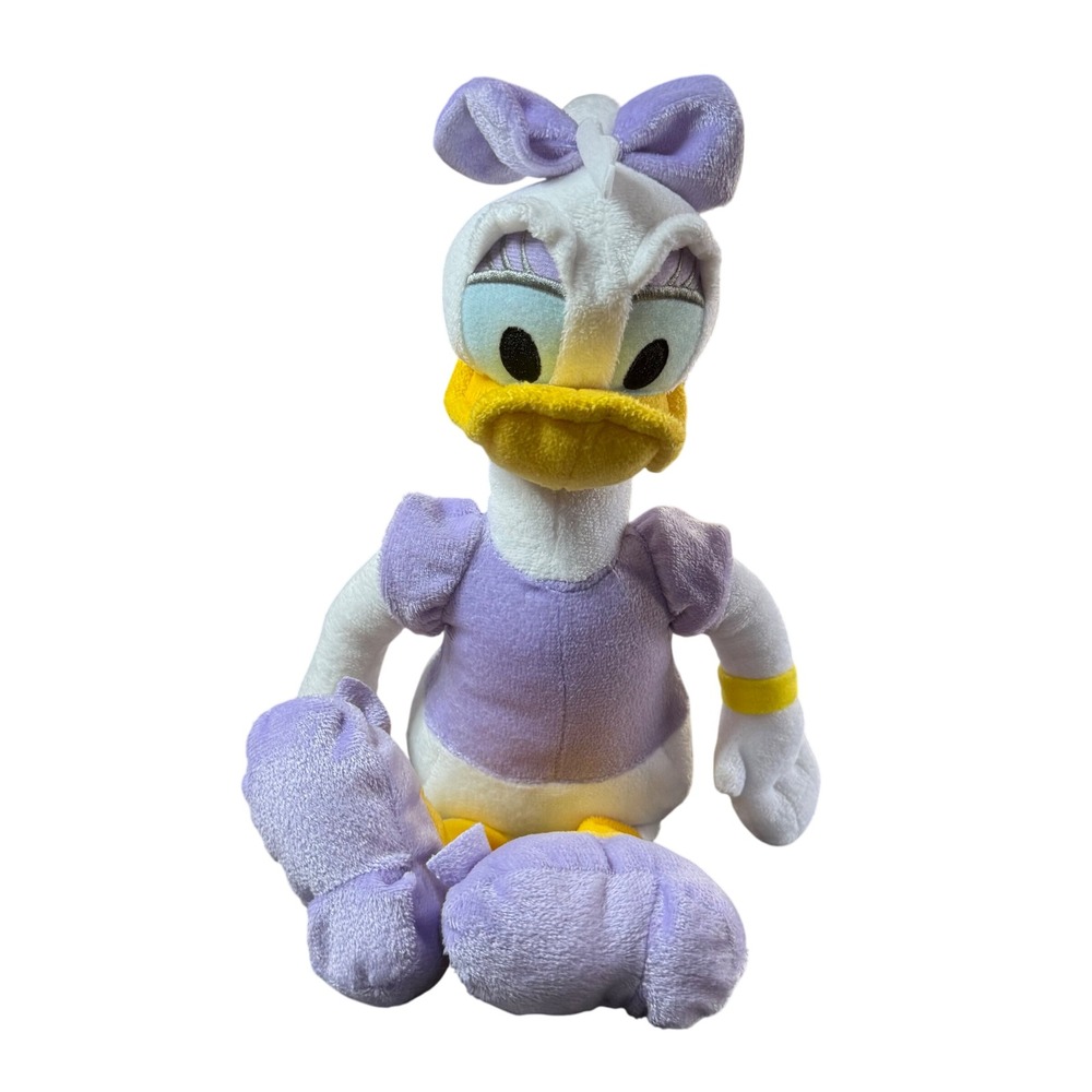 Disney Daisy‎ Duck Plush Stuffed Animal Purple Bow Just Play Toy
